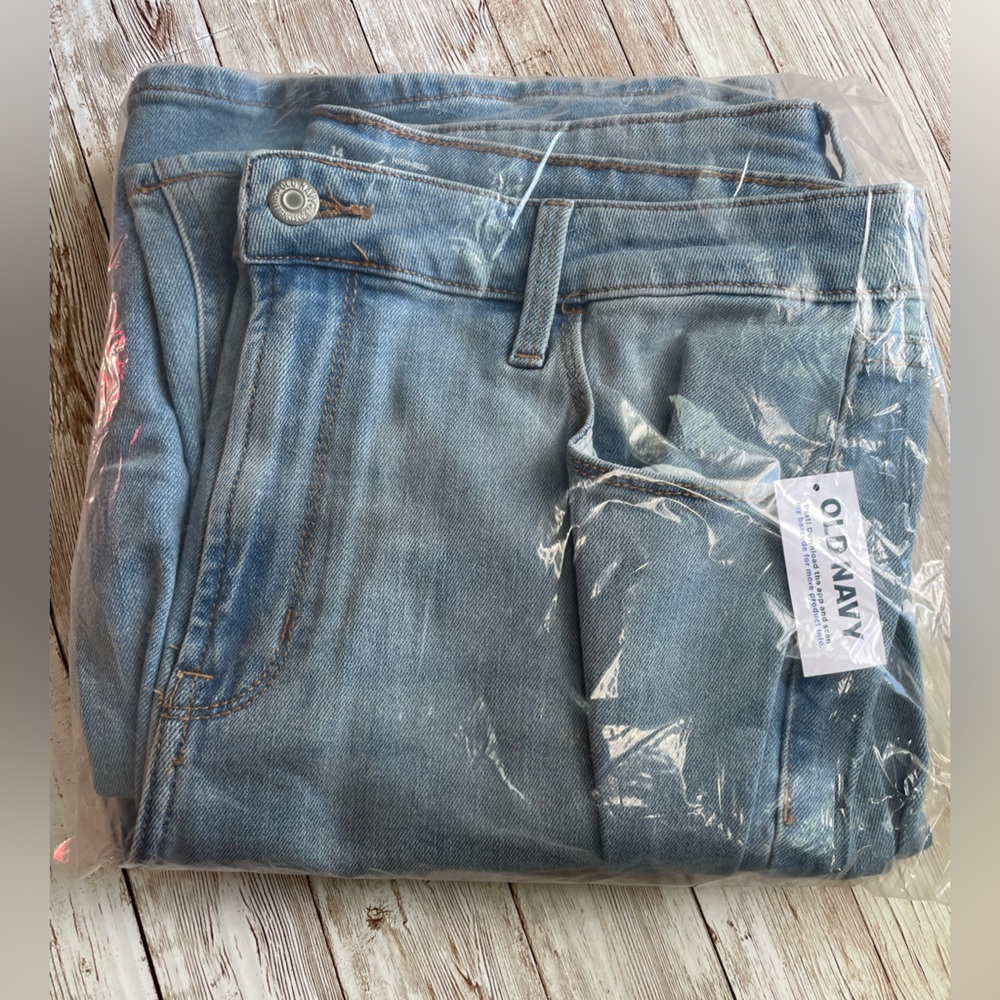 🆕 Old Navy Women's High-Waisted Wow Wide-Leg Jeans Light Wash 10 Regular M - Picture 10 of 16